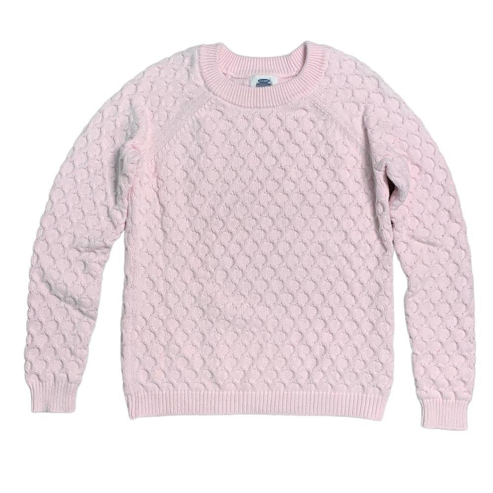Old Navy Women’s Soft Pink Chunky Cable Knit Sweater